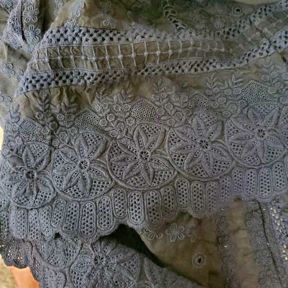 JOHNNY WAS Black Embroidered Tunic L EUC - Picture 7 of 8